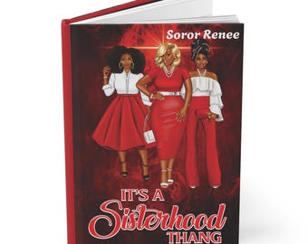 Diário personalizado da irmandade vermelho e branco | Delta Sigma Theta Inspired