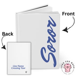 Personalized Soror Hardcover Journal | Gift for Sorority Sisters | Graduation Gift | Zeta Inspired