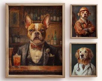 Retrato de mascota de perro camarero personalizado, retrato de perro personalizado, pintura de mascota, retrato de mascota, pintura de mascota en acuarela, regalo conmemorativo de mascota Retrato de perro