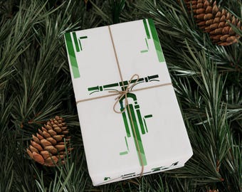 Groen fietspatroon Cadeaupapier | Fietscadeaus, verjaardagsomslag