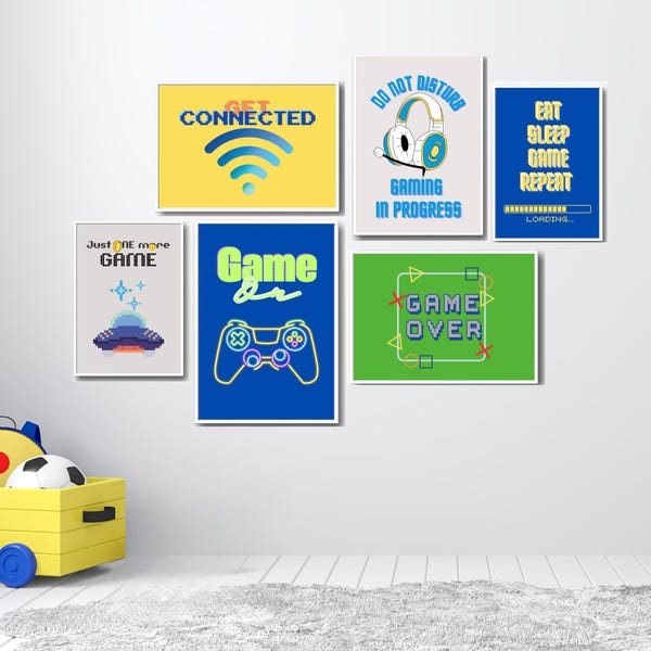 Gaming Art Prints: Kinderzimmer Dekor, Gamer Wandkunst (Digitaler Download)