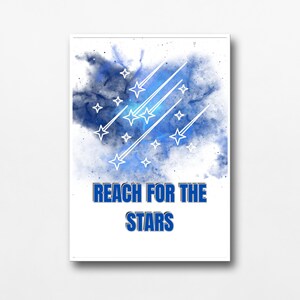 Shooting Stars Galaxy Digitaldruck – Kosmische Wandkunst – Sternenhimmel Poster – Weltall Sofort Download Dekor