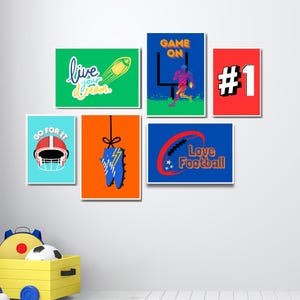 American football art prints football art wall gallery art boy wall art room decor young boys printables American football gift print art