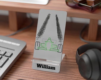Stojak na telefon wyścigowy: spersonalizowany uchwyt na telefon, akcesorium techniczne