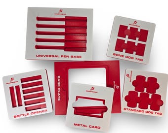 Genmitsu Kiosk Laser Engraving Jig Template System: Pens, Cards, Tags