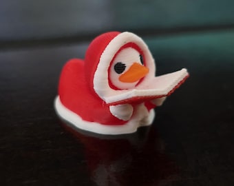Christmas Caroling Duck – 3D Printed Miniature | Holiday Jeep Ducking & Decor SET of 12
