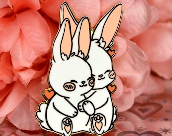 Loving Bunnies Hard Enamel Pin
