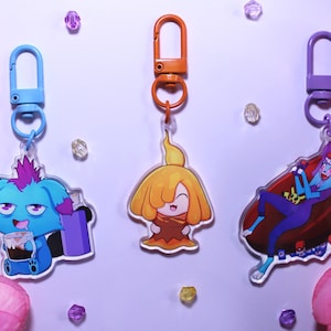 Palworld 2&quot; Acrylic Keychain Charms, Katress, Depresso, Flambelle