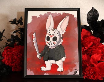 Jason Bun, Friday the Thirteenth 5x7" & 8x10" Homemade Art Print