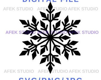 Snowflake SVG: Christmas Winter Cut Files Snowflake SVG Cut File PNG | Minimalist Winter Decal | Christmas Clipart Cricut