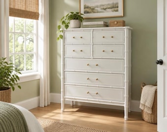 Faux Bamboo Henry Link 6 Drawer Dressers - Etsy