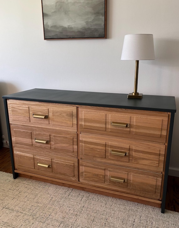 SOLD | Drexel Heritage Woodbriar Collection Pecan Campaign Dresser