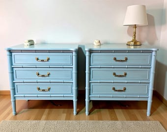 Henry Link Bali Hai Faux Bamboo 3-Drawer Dressers