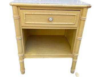 Faux Bamboo Nightstand: Hollywood Regency Style | Ready for Customization