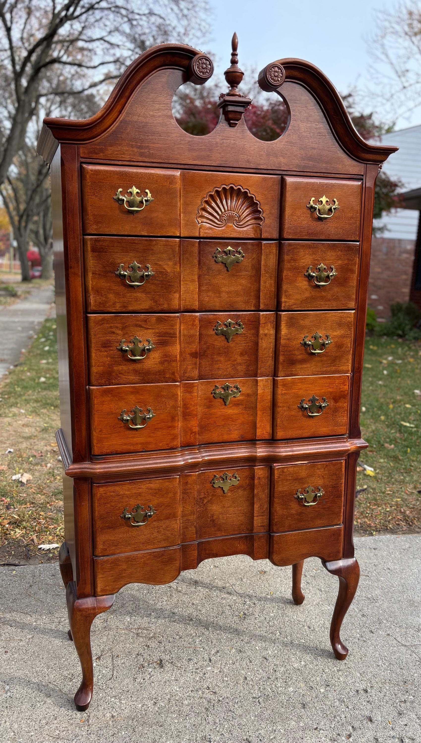 SOLD | Queen Anne Style Highboy Dresser/Hutch