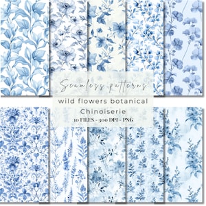 Naadloze chinoiseriepatronen | Chinoiserie bloemen | Vintage rand png | Elegante chinoiserie | Trouwrand | Jouy-toile, png