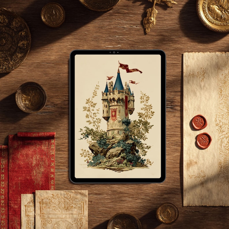 Medieval Castle Clipart | Fantasy Castle PNG | Castlecore & Knightcore ...