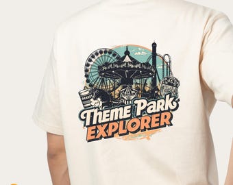 Camiseta vintage de parque temático, regalo para amantes de los posavasos, camiseta retro para aficionados a los parques de atracciones, camiseta de viaje al parque, camiseta de vacaciones, descarga digital