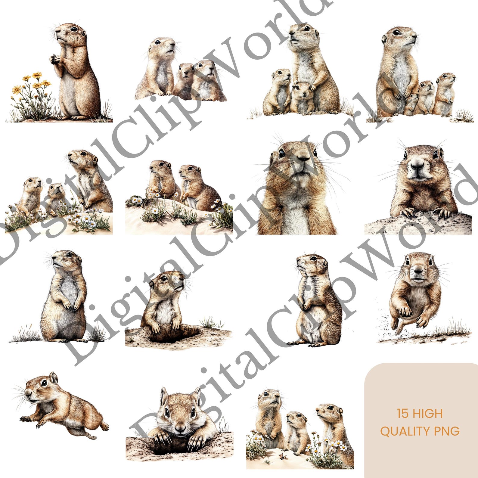 Prairie Dog Clipart | Prairie Dog Art | Prairie Dog PNG | Zoo Animal ...