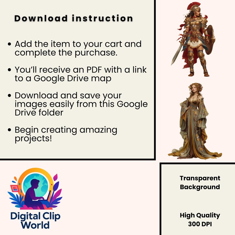Roman Gods Clipart, Ancient Mythological PNG, Fantasy Scrapbooking and ...
