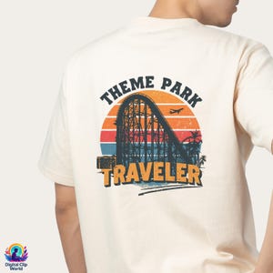 Theme Park Travel Shirt, Vintage Amusement Park Tee, Coasters Lover Gift, Family Trip Shirt, Park Day Outfit, Digital Download, PNG image