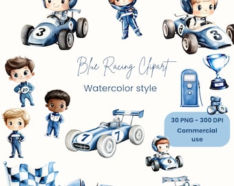 Aquarel raceauto | Het is een jongen-clipart | Sportwagens voor babyjongens | Raceautokwekerij | Blauwe raceauto, png PNGEgg | Clipart jongens | Digitale download