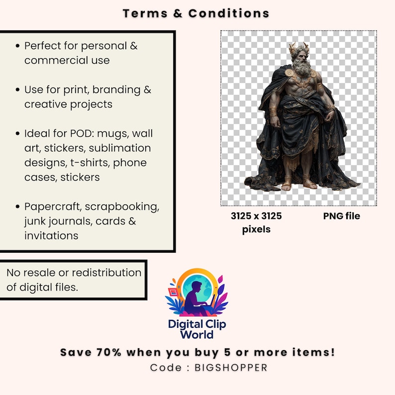 Roman Gods Clipart, Ancient Mythological PNG, Fantasy Scrapbooking and ...
