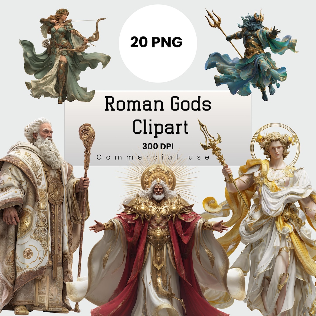 Roman Gods Clipart, Ancient Mythological, Roman Deities PNG for ...