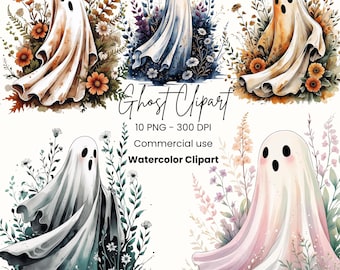 Halloween Fall Ghost | Floral Ghost PNG | Autumn Ghost Clipart | Boho Floral Fall Png | Halloween Lovers | Digital Download for Shirts