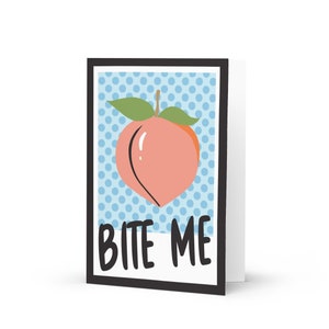 Carte de voeux Bite Me Peach