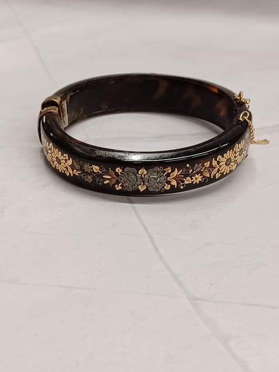 Antique Victorian Pique Bangle Bracelet