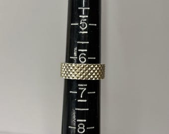 Tiffany & Co. Sterling Silver 925 Diamond Point Studded Band Ring