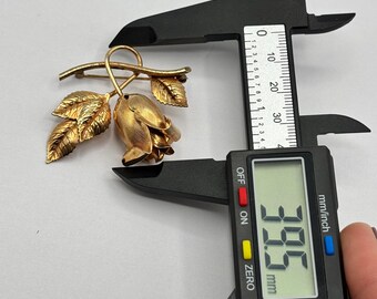 Vintage Winard 12k Gold Filled Rose Stem With Leaves Brooch Pin - Etsy