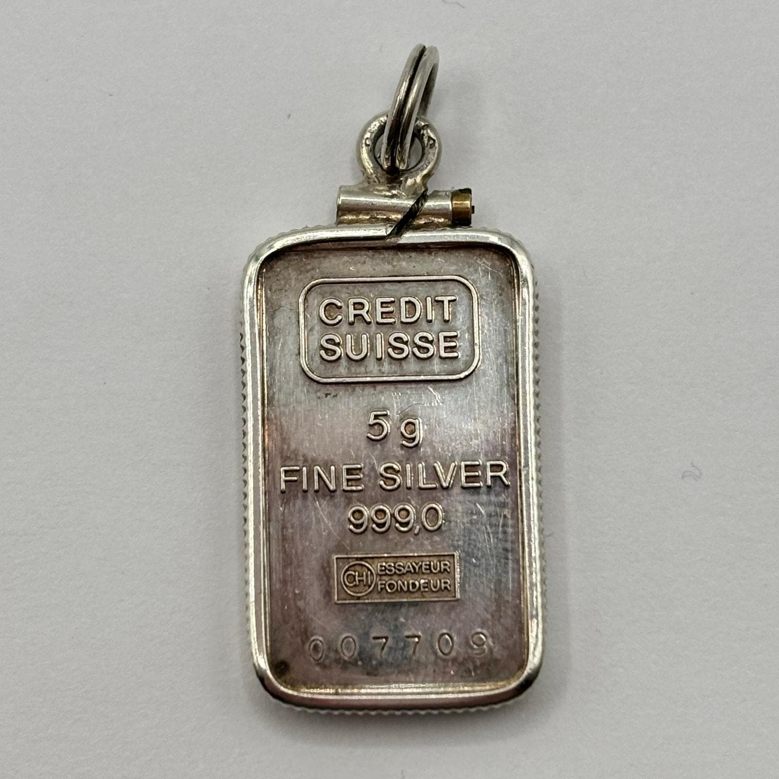 【純銀】 シルバーバー★スイス ク 5g 純銀999 CREDIT SUISSE Vintage Credit Suisse 5 Gram .999 Fine Silver Bar Ingot Sterling