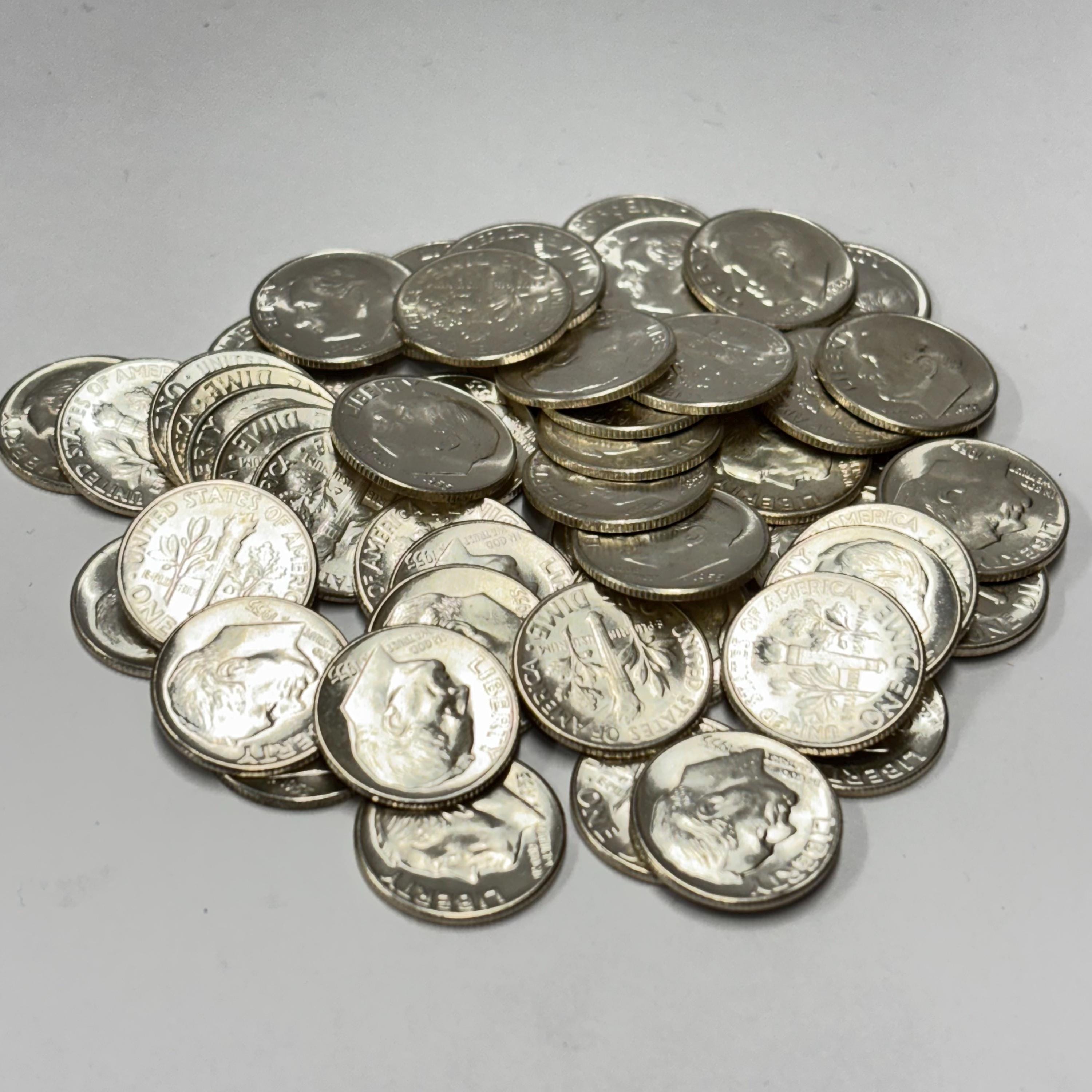 Silver roosevelt dime roll - Etsy 日本