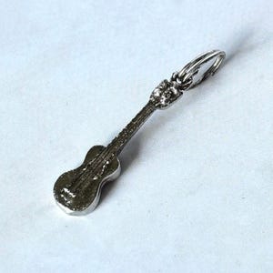 Vintage Sterling Silver 925 Ukulele Music Instrument Pendant Charm