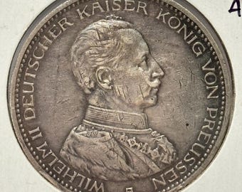 1902年D ドイツ バイエルン王国5マルク銀貨 オットー・フォン・バイエルン S*y様 1902年D ドイツ バイエルン王国 5マルク銀貨 オットー・フォン・