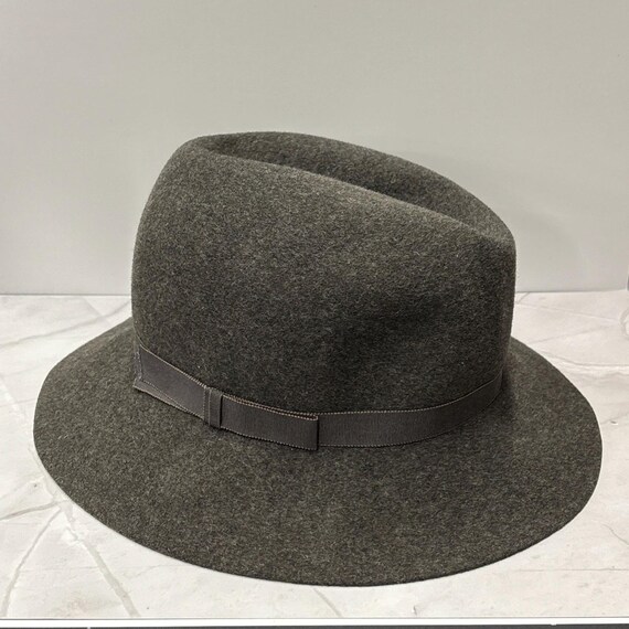 Vintage Betmar New York Paris 100% Wool Gray Fedora Hat With  display picture 2
