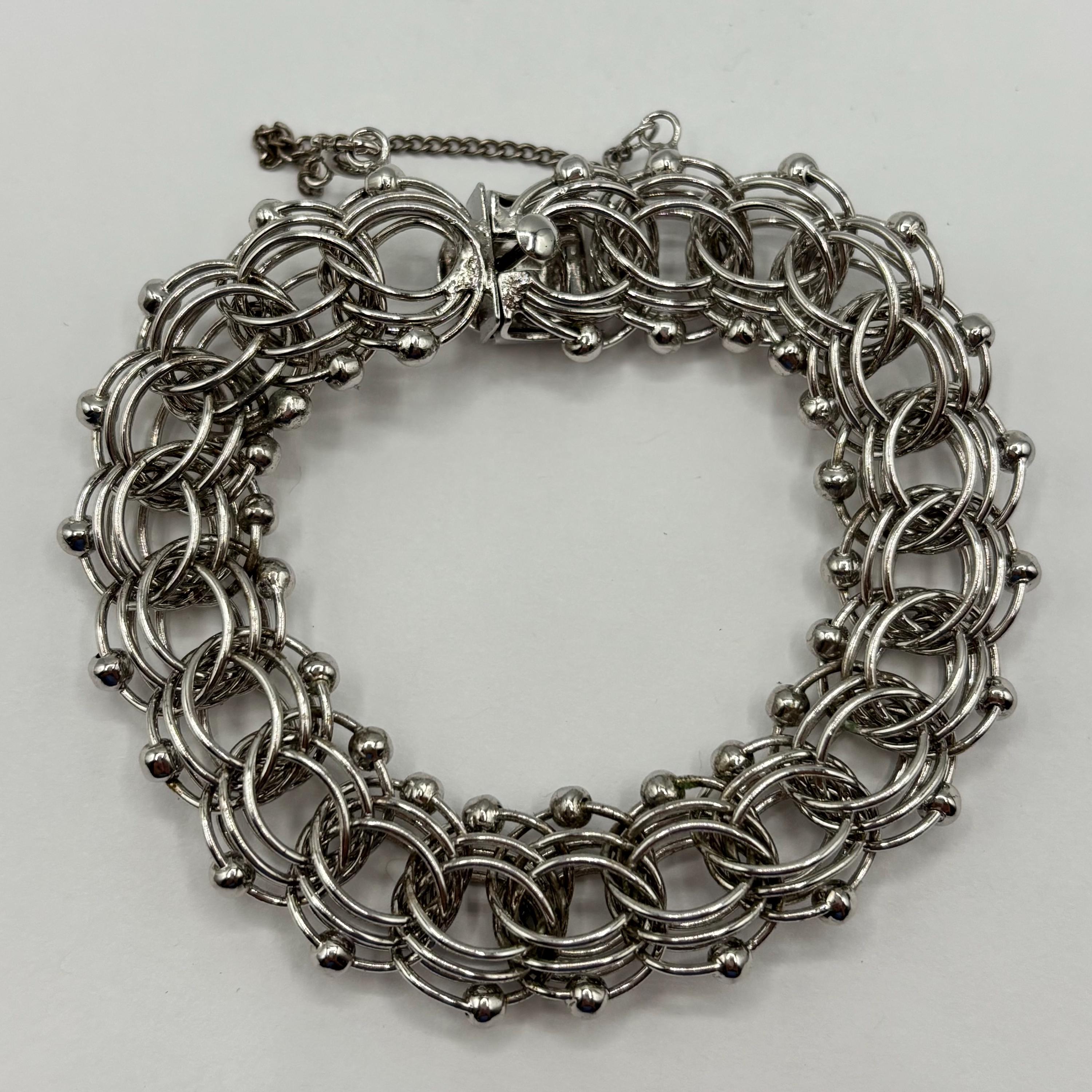 Sterling Silver 925 Multi Link Starter Chain Charm Bracelet 7.5