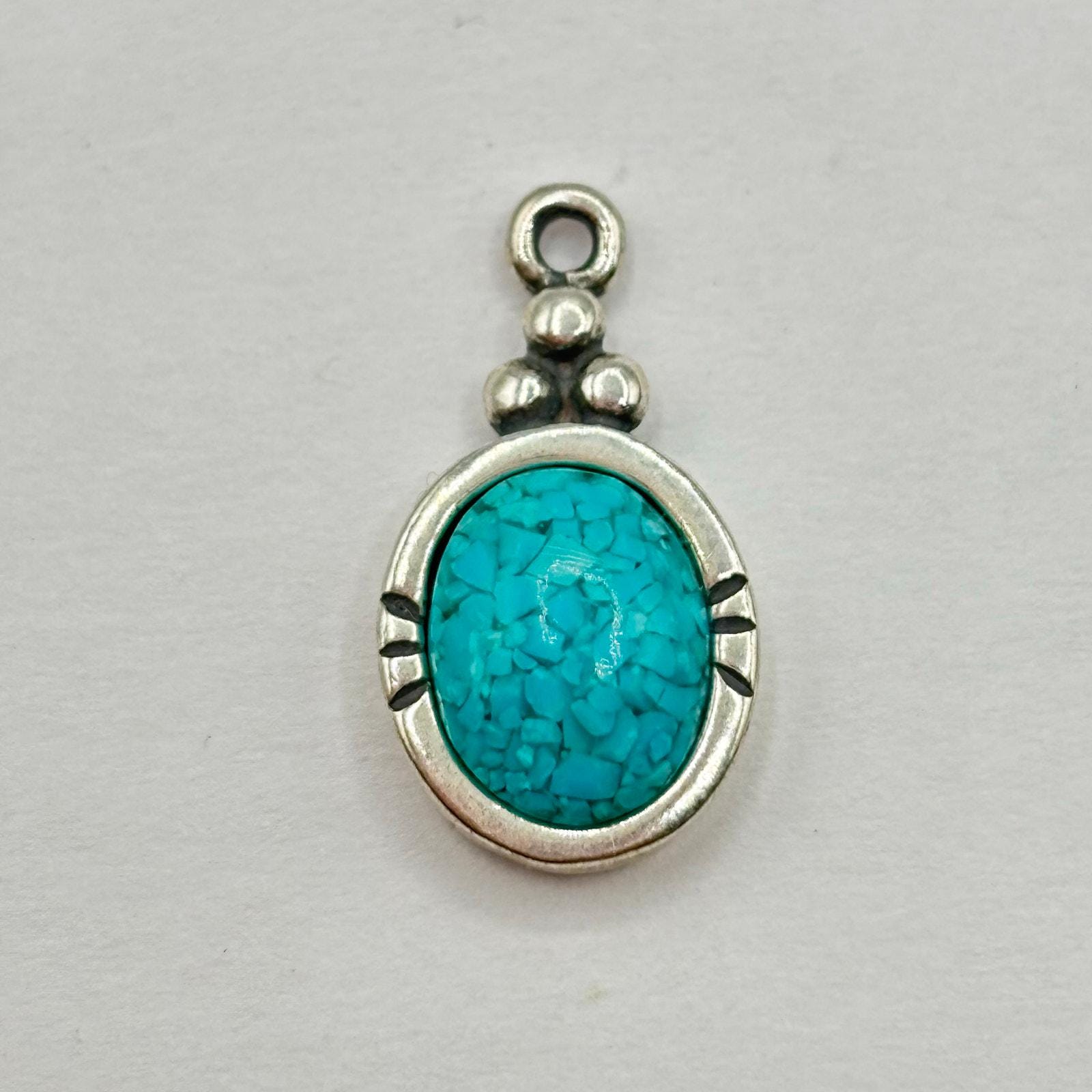Carolyn Pollack ターコイズ ペンダント ネックレス　シルバー Carolyn Pollack Turquoise Necklace - Etsy