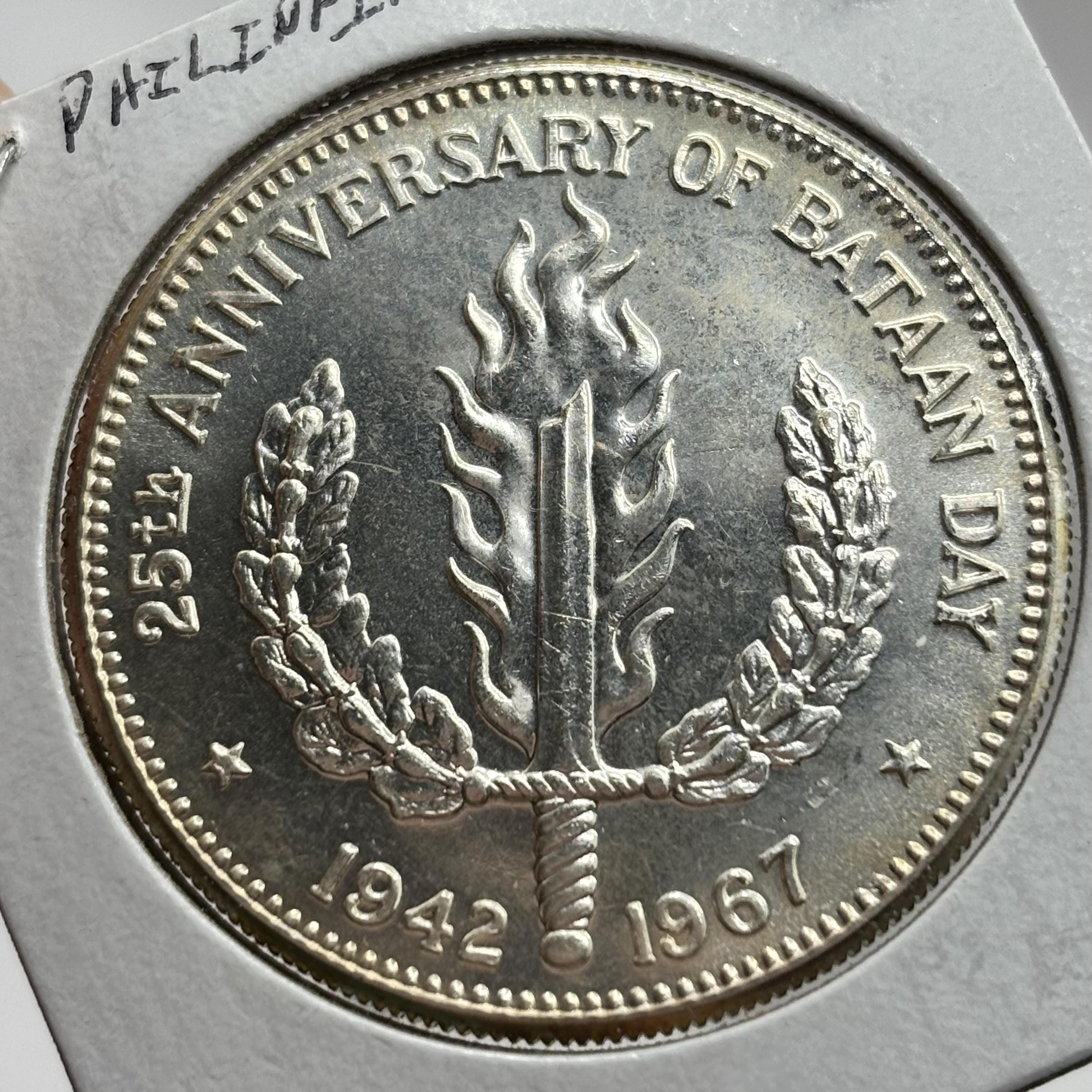 1967年フィリピン1ペソバターンデー25周年記念銀貨 - Etsy 日本