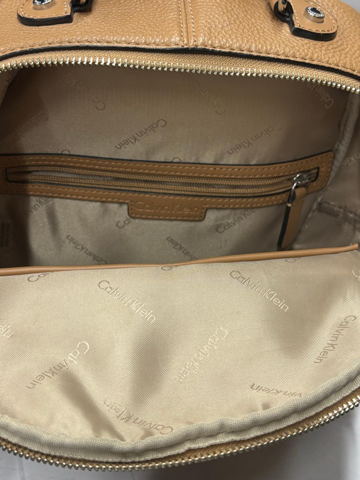Calvin Klein Camel Pebbled Leather Mini Backpack Amazon.com | Calvin Klein Maya Backpack - Bags for Women  main image 3