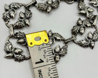 Vintage Danecraft Sterling Silver 925 Acorn & Oak Leaf Wreath Link