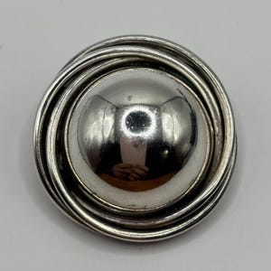 Vintage Taxco Mexico Sterling Silver 925 Modernist Half Sphere