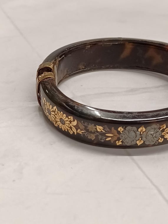 Antique Victorian Pique Bangle Bracelet View 2