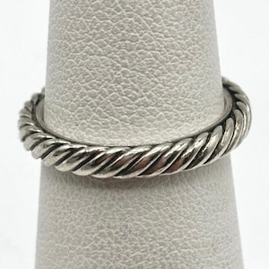 David Yurman Sterling Silver 925 Stackable Cable Ring Size 5