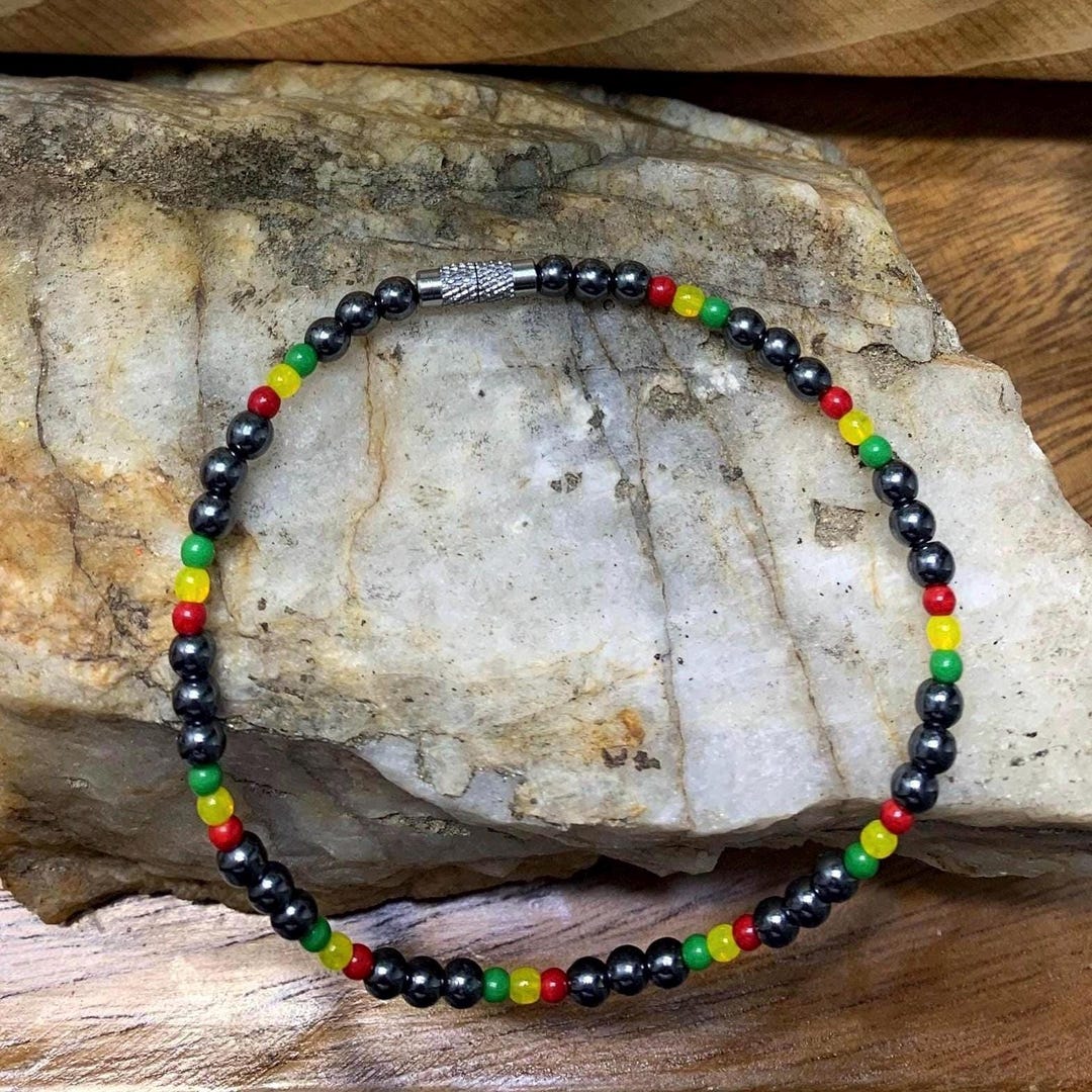 Anklets Rasta Rasta Rejuvenation || Aura Amulet • Grounding Healing Anklet ...