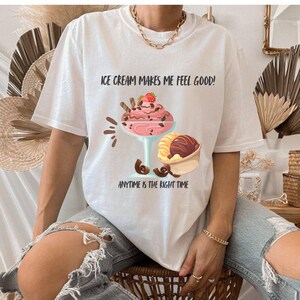 Ice Cream Lover T-Shirt – Cute Dessert Graphic Tee, Summer Vibes Shirt, Sweet Treat Shirt, Fun Foodie Tee Gift for Her