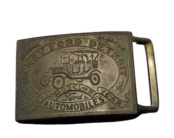 Boucle De Ceinture Vintage Henry Ford Model T - Laiton, Occasion, Modèle B 19