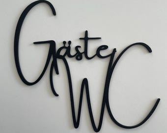 Türschild „Gäste WC“ Toilettenschild | Gäste WC Schild | Schriftzug | Gäste WC